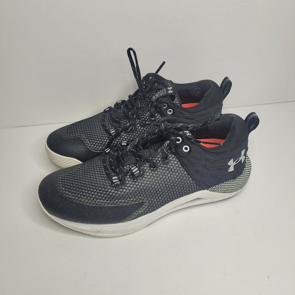 Under Armour Hovr Block City Athletic Shoes Volleyball black white sneakers 10